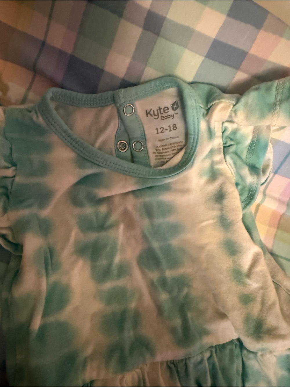 Kyte BABY Aqua Tie-Dye Infant Dress